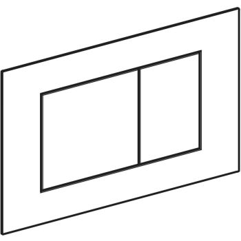 Клавіша змиву Geberit Sigma40 Square, скло, чорний&#8230; - Фото №2