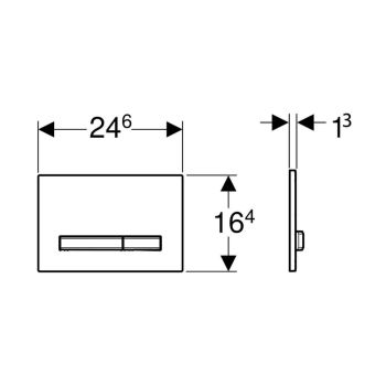 Клавіша змиву Geberit Sigma50, скло дзеркальне димне… - Фото №2