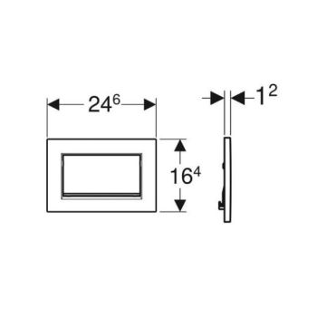 Клавіша змиву Geberit Sigma30 литий цинк, старт/стоп,… - Фото №2