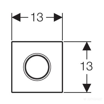 Пневматична клавіша змиву Geberit Sigma01 116.011.21.5