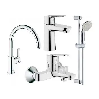 Комплект смесителей с душевым гарнитуром Grohe BauEdge… - Фото №1
