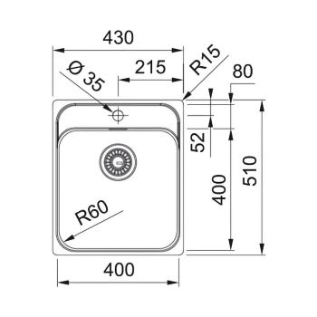 Кухонна мийка Franke Smart SRX 210-40 TL, накладна,&#8230; - Фото №2