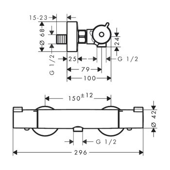 Термостат для душу Hansgrohe Ecostat 1001 CL (13211000) - Фото №2