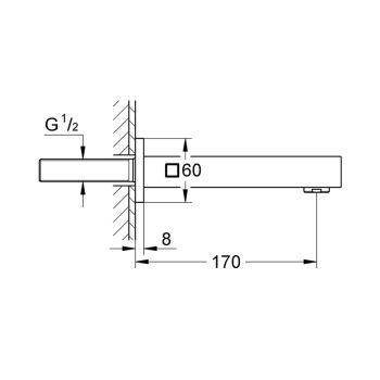 Излив для ванны Grohe Eurocube (13303000) - Фото №2