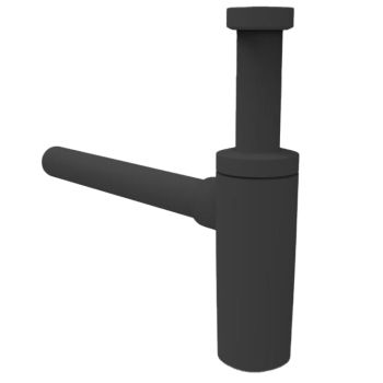Сифон пляшковий Geberit для умивальника, горизонтальний випуск: d=32мм, G=1 1/4, чорний матовий (151.034.14.1)