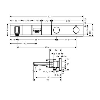 Термостат для ванны Hansgrohe RainSelect с 2 функциями… - Фото №2