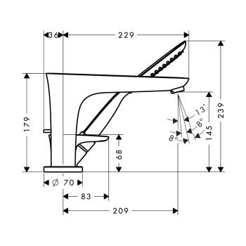 Смеситель на край ванны Hansgrohe PuraVida (15432400) - Фото №2
