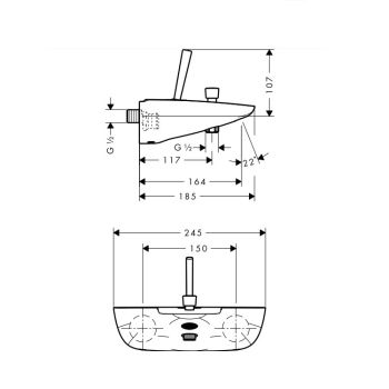 Змішувач для ванни Hansgrohe PuraVida (15472400) - Фото №2