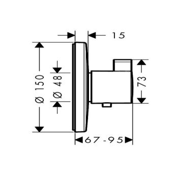Термостат для душу Hansgrohe Ecostat S HighFlow (15756000) - Фото №2