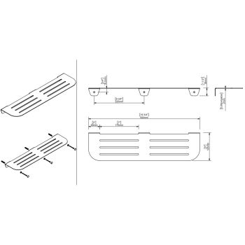 Полочка Sonia Eletech White 500х35х125 мм, белый матовый… - Фото №2