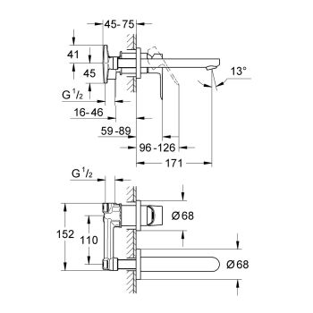 Змішувач для раковини Grohe BauEdge (20474000) - Фото №2