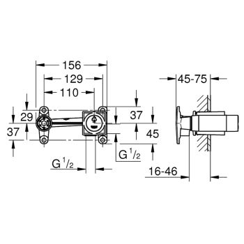 Встраиваемая часть смесителя для раковины Grohe (23200000) - Фото №2