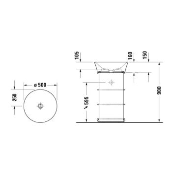 Меблевий умивальник Duravit White Tulip 50 см, білий (236550000)