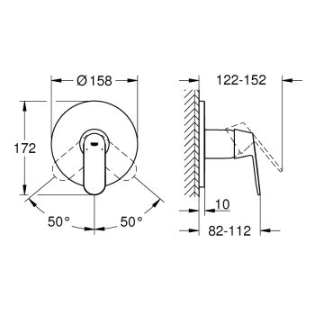 Смеситель однорычажный для душа Grohe Eurosmart Cosmopolitan… - Фото №2