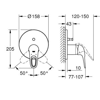 Смеситель для ванны GROHE Eurostyle 2015 (24049003) - Фото №2