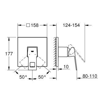 Смеситель для душа Grohe Eurocube (24061000) - Фото №2