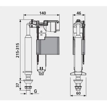 УЦІНКА: Наповнювальна арматура Sanit 3/8 нижнє підключення,… - Фото №2