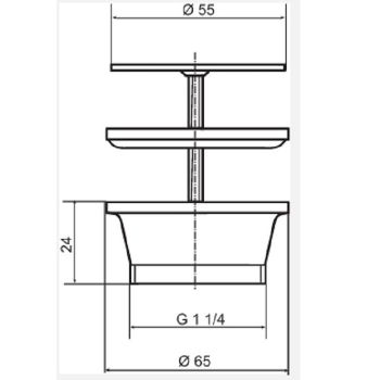 Верхня частина сифону без пробки для раковини Sanit&#8230; - Фото №2