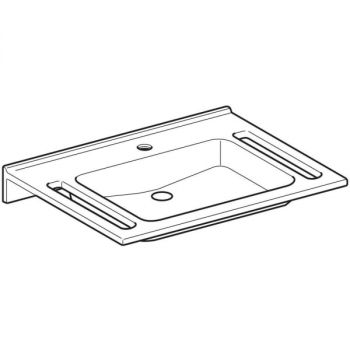 Умивальник підвісний Geberit Publica 70 см з вирізами… - Фото №2