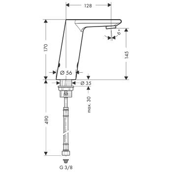 Смеситель для раковины электронный Hansgrohe Metris… - Фото №2
