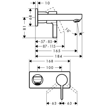 Змішувач для раковини Hansgrohe Metris S 165 мм (31162000) - Фото №2
