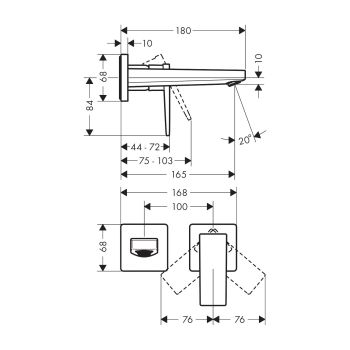 Змішувач для раковини Hansgrohe Metropol 165 мм (32525000) - Фото №2