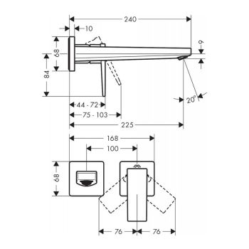 Змішувач для раковини Hansgrohe Metropol 225 мм (32526000) - Фото №2