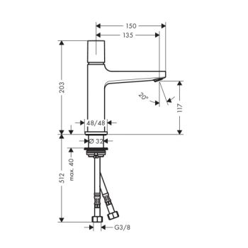 Змішувач для раковини Hansgrohe Metropol 110 Select… - Фото №2