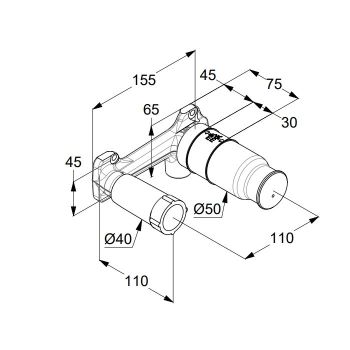 Внутренняя часть смесителя Kludi Zenta, хром (38243) - Фото №2