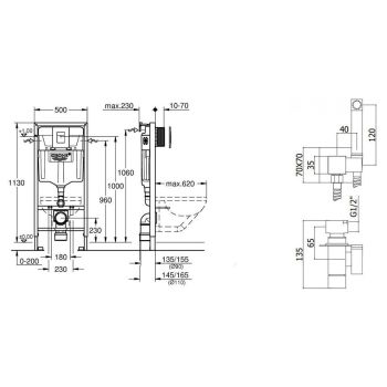 Система інсталяції для унітазу Grohe Rapid SL 3в1… - Фото №2