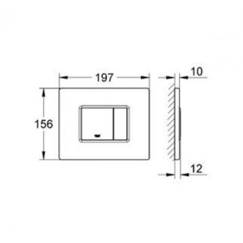 Клавіша змиву Grohe Skate Cosmopolitan, dual flush,… - Фото №2