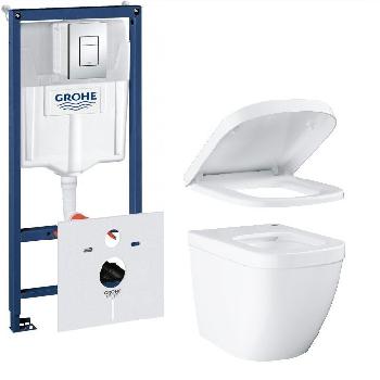 Комплект підвісного унітазу з інсталяцією Grohe EuroCeramic,… - Фото №2