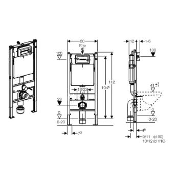 Инсталляция для подвесного унитаза и клавиша двойного… - Фото №2