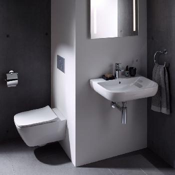 Унитаз подвесной Geberit Smyle Square Rimfree с крышкой… - Фото №2