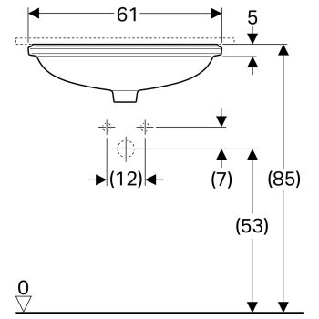 Раковина під стільницю Geberit VariForm еліптичної&#8230; - Фото №2