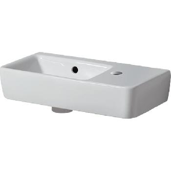 Умивальник Geberit Selnova Compact 50х25 зі скороченим вильотом, білий (501.513.00.1)