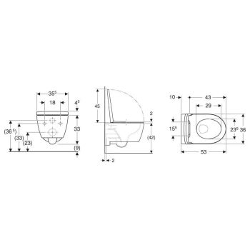 Комплект унитаза подвесного с крышкой Geberit iCon… - Фото №2