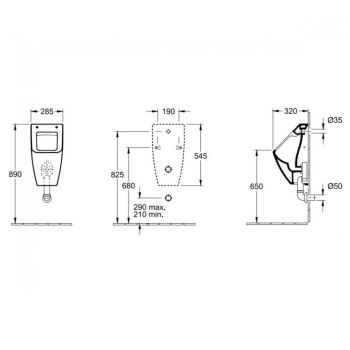 Уринал Villeroy&Boch Venticello (5504R001) - Фото №2