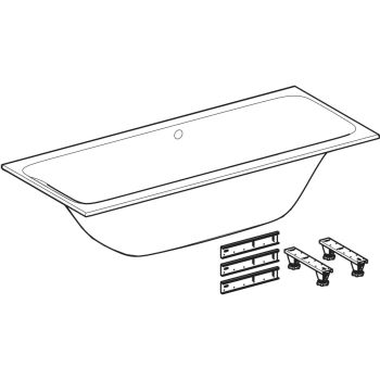 Ванна акрилова Geberit Tawa Slim rim Duo, з ніжками,… - Фото №2