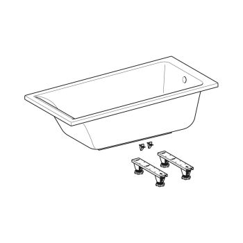 Ванна акрилова Geberit Selnova Square з ніжками, 170х70см,… - Фото №2