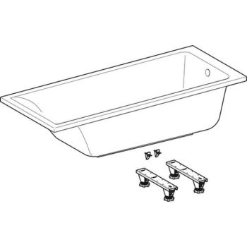 Комплект акрилової ванни Geberit Selnova Square з… - Фото №2