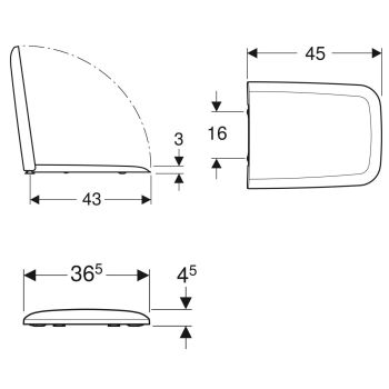 Сиденье с крышкой для унитаза Geberit iCon Square,… - Фото №2