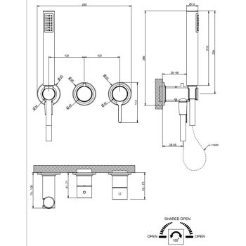 Смеситель для душа Gessi Inciso с переключателем и… - Фото №2