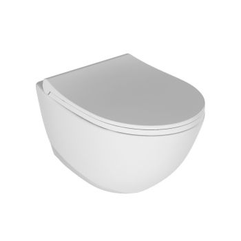 Унітаз підвісний з кришкою Quarter Bath Concorde безободковий, білий (70CO03052.00.1.3.01/30SCR.03.02.03)