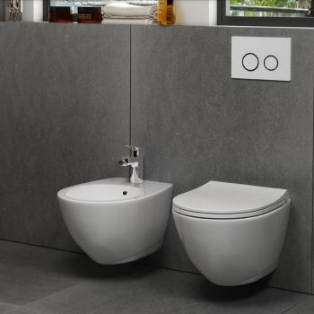 Унітаз підвісний з кришкою Quarter Bath Concorde безободковий,… - Фото №2