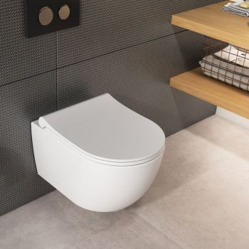 Унітаз підвісний безободковий з кришкою Quarter Bath… - Фото №2