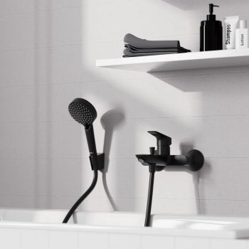 Смеситель для ванны Hansgrohe Logis, Matt Black (71400670) - Фото №2