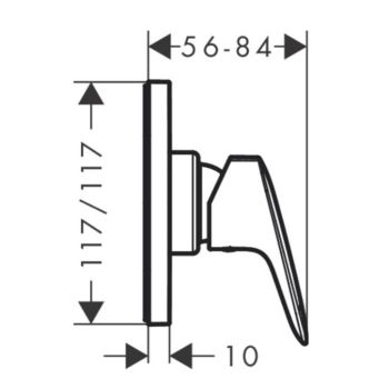 Смеситель для душа Hansgrohe Logis, хром (71604000) - Фото №2