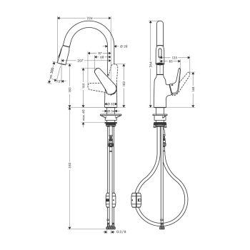 Кухонный смеситель Hansgrohe Focus M42 M429-H180 с… - Фото №2
