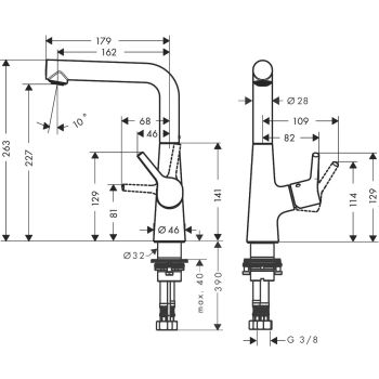 Смеситель для раковины Hansgrohe Talis S 210 (72105000) - Фото №2
